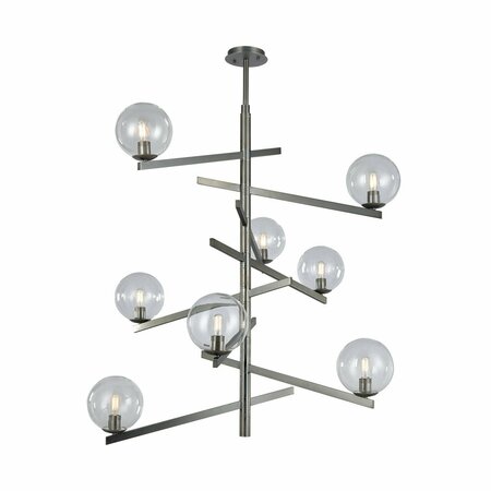 ELK LIGHTING Globes Of Light 8 Chandelier Brushed Black Nickel 12184/8